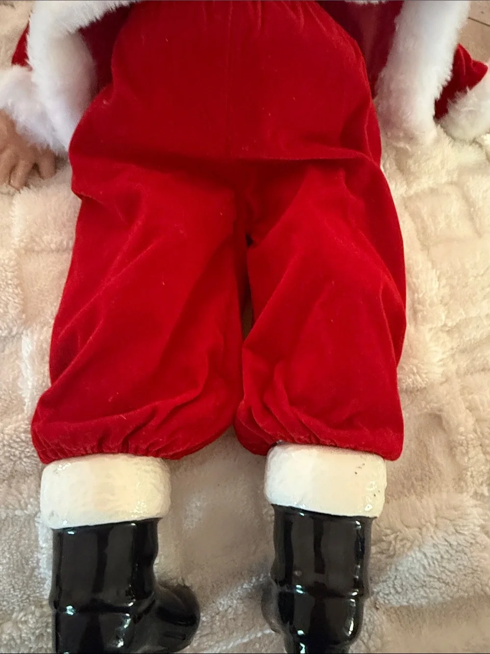 Vintage Santa & Mrs. Claus Christmas Dolls 15–17” Red Velvet Holiday Decor